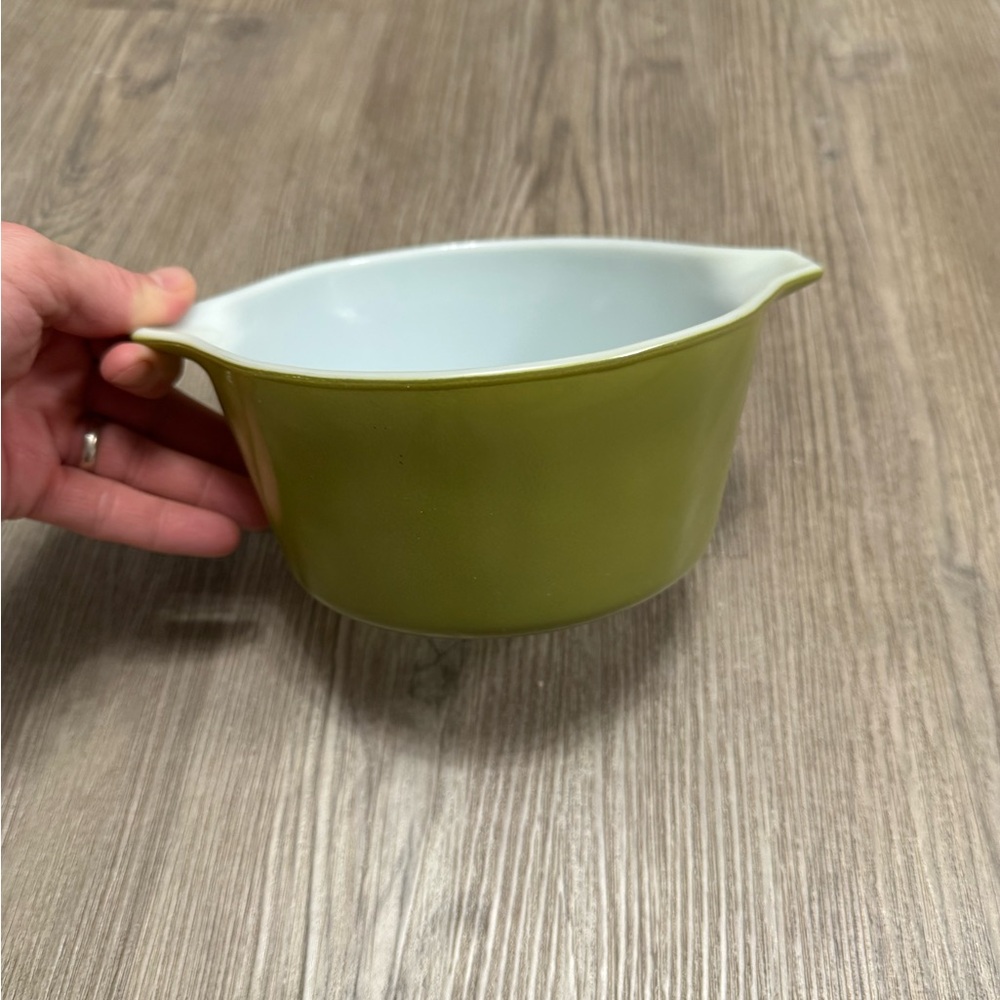 Vintage PYREX Casserole Dish 473 1QT Avocado Green No Lid
